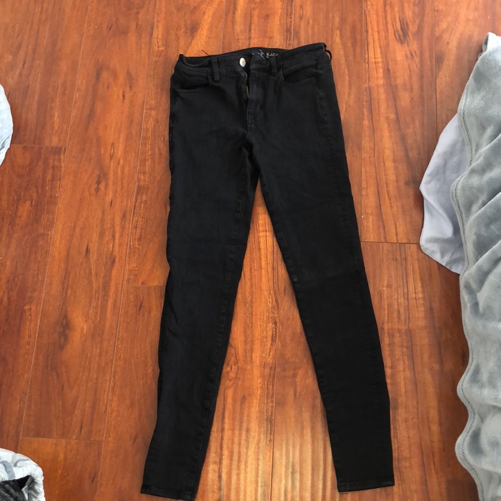 American Eagle high rise jeggings black
